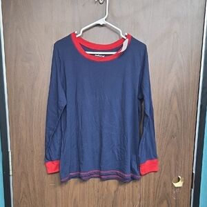 Original Weatherproof Vintage Size L Blue and Red Longsleeve Pajama Top